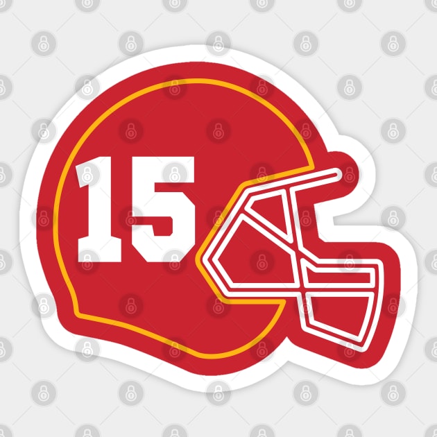 Kansas City Champs Helmet 15 Sticker by Megadorim